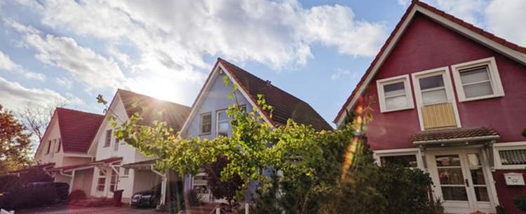 Row of multi property houses