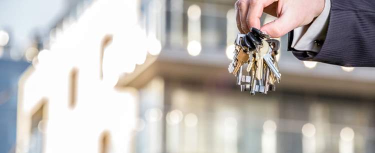 Hand holding keys